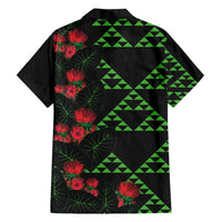 Hawaiian Green Kakau Art Tattoo-Ohia Lehua and Taro Leaves Hawaiian Shirt LT03 - Polynesian Pride