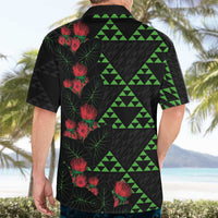 Hawaiian Green Kakau Art Tattoo-Ohia Lehua and Taro Leaves Hawaiian Shirt LT03 - Polynesian Pride