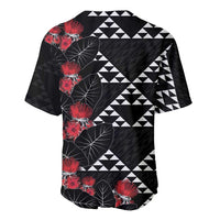 Hawaiian White Kakau Art Tattoo-Ohia Lehua and Taro Leaves Baseball Jersey LT03 - Polynesian Pride