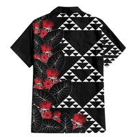 Hawaiian White Kakau Art Tattoo-Ohia Lehua and Taro Leaves Family Matching Mermaid Dress and Hawaiian Shirt LT03 - Polynesian Pride