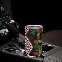 Aotearoa Tukutuku Motif Tumbler Cup Pohutukawa and Fern Leaves LT03 - Polynesian Pride