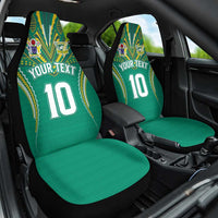 Custom Cook Islands Rugby Car Seat Cover Tatau Art Sport Style Green Color LT03 One Size Green - Polynesian Pride