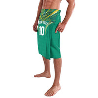 Custom Cook Islands Rugby Lavalava Tatau Art Sport Style Green Color