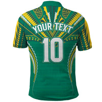 Custom Cook Islands Rugby Polo Shirt Tatau Art Sport Style Green Color LT03 - Polynesian Pride