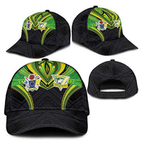 Cook Islands Rugby Classic Cap Tatau Art Sport Style Black Color