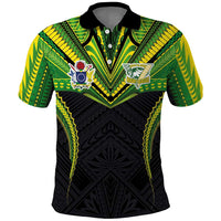 Custom Cook Islands Rugby Polo Shirt Tatau Art Sport Style Black Color LT03 Black - Polynesian Pride
