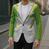 Custom Cook Islands Rugby Blazer Tatau Art Sport Style White Color