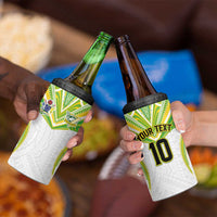 Custom Cook Islands Rugby 4 in 1 Can Cooler Tumbler Tatau Art Sport Style White Color LT03 - Polynesian Pride