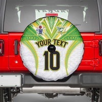 Custom Cook Islands Rugby Spare Tire Cover Tatau Art Sport Style White Color LT03 - Polynesian Pride