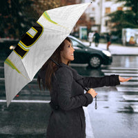 Custom Cook Islands Rugby Umbrella Tatau Art Sport Style White Color