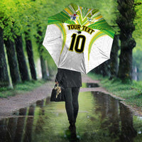 Custom Cook Islands Rugby Umbrella Tatau Art Sport Style White Color