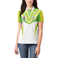 Custom Cook Islands Rugby Women Polo Shirt Tatau Art Sport Style White Color LT03 - Polynesian Pride