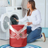 Tonga Rugby Laundry Basket Ngatu Motifs and Pacific Patterns