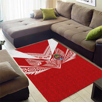 Tonga Rugby Area Rug Ngatu Motifs and Pacific Patterns