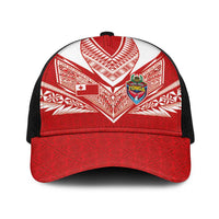 Tonga Rugby Baseball Net Cap Ngatu Motifs and Pacific Patterns