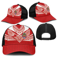 Tonga Rugby Baseball Net Cap Ngatu Motifs and Pacific Patterns