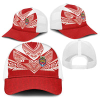 Tonga Rugby Baseball Net Cap Ngatu Motifs and Pacific Patterns