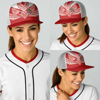 Tonga Rugby Baseball Net Cap Ngatu Motifs and Pacific Patterns