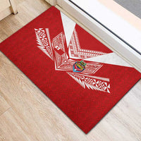 Tonga Rugby Rubber Doormat Ngatu Motifs and Pacific Patterns