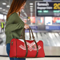 Tonga Rugby Travel Bag Ngatu Motifs and Pacific Patterns