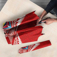 Tonga Rugby Umbrella Ngatu Motifs and Pacific Patterns