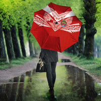Tonga Rugby Umbrella Ngatu Motifs and Pacific Patterns
