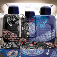 Samoa and Aotearoa Together Back Car Seat Cover Tatau Art Tattoos-Taniko and Maori with Fern LT03 - Polynesian Pride