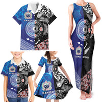 Samoa and Aotearoa Together Family Matching Tank Maxi Dress and Hawaiian Shirt Tatau Art Tattoos-Taniko and Maori with Fern LT03 - Polynesian Pride