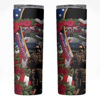 Hawaii and United States Memorial Day Skinny Tumbler -Honor and Remember The Fallen LT03 Blue - Polynesian Pride