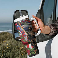 Hawaii and United States Memorial Day Tumbler With Handle -Honor and Remember The Fallen