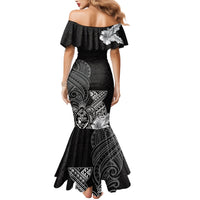 Guam Latte Stone Chamorro Culture Family Matching Mermaid Dress and Hawaiian Shirt Tapa Pattern LT03 - Polynesian Pride