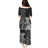 Guam Latte Stone Chamorro Culture Family Matching Puletasi and Hawaiian Shirt Tapa Pattern LT03 - Polynesian Pride