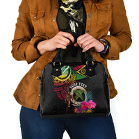 Personalised Vanuatu 44th Anniversary Shoulder Handbag Boars Tusk and Melanesian Warrior Indipendens Dei