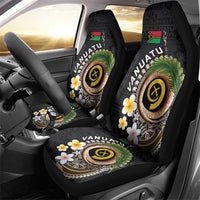 Vanuatu Independence Day Car Seat Cover Melanesian Tribal Pig Tusk with Tropical Plants LT03 - Polynesian Pride
