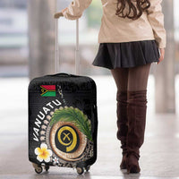 Vanuatu Independence Day Luggage Cover Melanesian Tribal Pig Tusk with Tropical Plants LT03 - Polynesian Pride