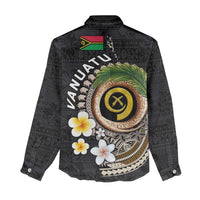 Vanuatu Independence Day Women Casual Shirt Melanesian Tribal Pig Tusk with Tropical Plants LT03 - Polynesian Pride