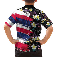 Hawaiian Flag Day Family Matching Puletasi and Hawaiian Shirt Tropical Flowers and Leaves LT03 - Polynesian Pride