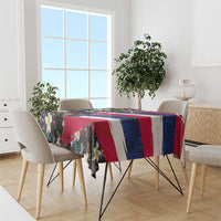 Hawaiian Flag Day Tablecloth Tropical Flowers and Leaves