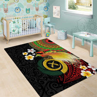 Vanuatu and Papua New Guinea Together Area Rug Bird-of-paradise and Pig Tusk Melanesian Pattern LT03 - Polynesian Pride