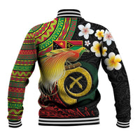 Vanuatu and Papua New Guinea Together Baseball Jacket Bird-of-paradise and Pig Tusk Melanesian Pattern LT03 - Polynesian Pride