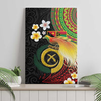 Vanuatu and Papua New Guinea Together Canvas Wall Art Bird-of-paradise and Pig Tusk Melanesian Pattern LT03 - Polynesian Pride