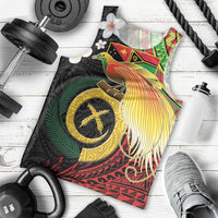 Vanuatu and Papua New Guinea Together Men Tank Top Bird-of-paradise and Pig Tusk Melanesian Pattern LT03 - Polynesian Pride