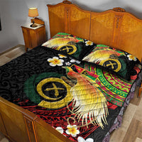 Vanuatu and Papua New Guinea Together Quilt Bed Set Bird-of-paradise and Pig Tusk Melanesian Pattern LT03 - Polynesian Pride