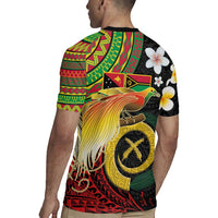 Vanuatu and Papua New Guinea Together Rugby Jersey Bird-of-paradise and Pig Tusk Melanesian Pattern LT03 - Polynesian Pride
