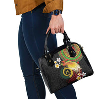Vanuatu and Papua New Guinea Together Shoulder Handbag Bird-of-paradise and Pig Tusk Melanesian Pattern LT03 - Polynesian Pride