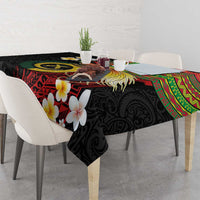 Vanuatu and Papua New Guinea Together Tablecloth Bird-of-paradise and Pig Tusk Melanesian Pattern LT03 - Polynesian Pride