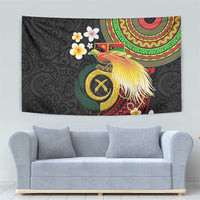 Vanuatu and Papua New Guinea Together Tapestry Bird-of-paradise and Pig Tusk Melanesian Pattern LT03 - Polynesian Pride