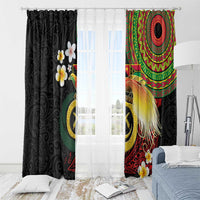Vanuatu and Papua New Guinea Together Window Curtain Bird-of-paradise and Pig Tusk Melanesian Pattern LT03 - Polynesian Pride