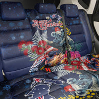 Australia and New Zealand Back Car Seat Cover Merry Christmas-Tuatara and Koala with Plants Xmas Style LT03 - Polynesian Pride