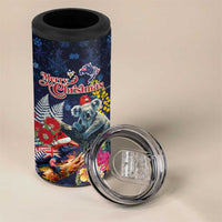 Australia and New Zealand 4 in 1 Can Cooler Tumbler Merry Christmas-Tuatara and Koala with Plants Xmas Style LT03 - Polynesian Pride